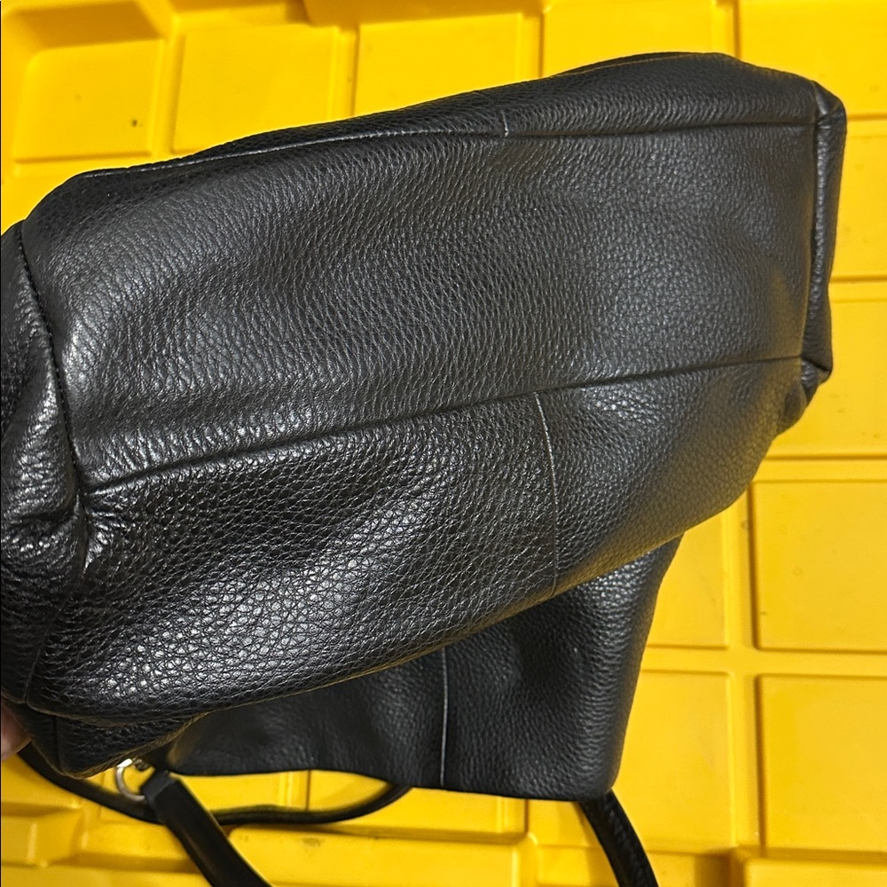 COACH F35723 Tote Bag Shoulder Luxury Black Pebbled Leather Phoebe Excellent - Picture 12 of 13